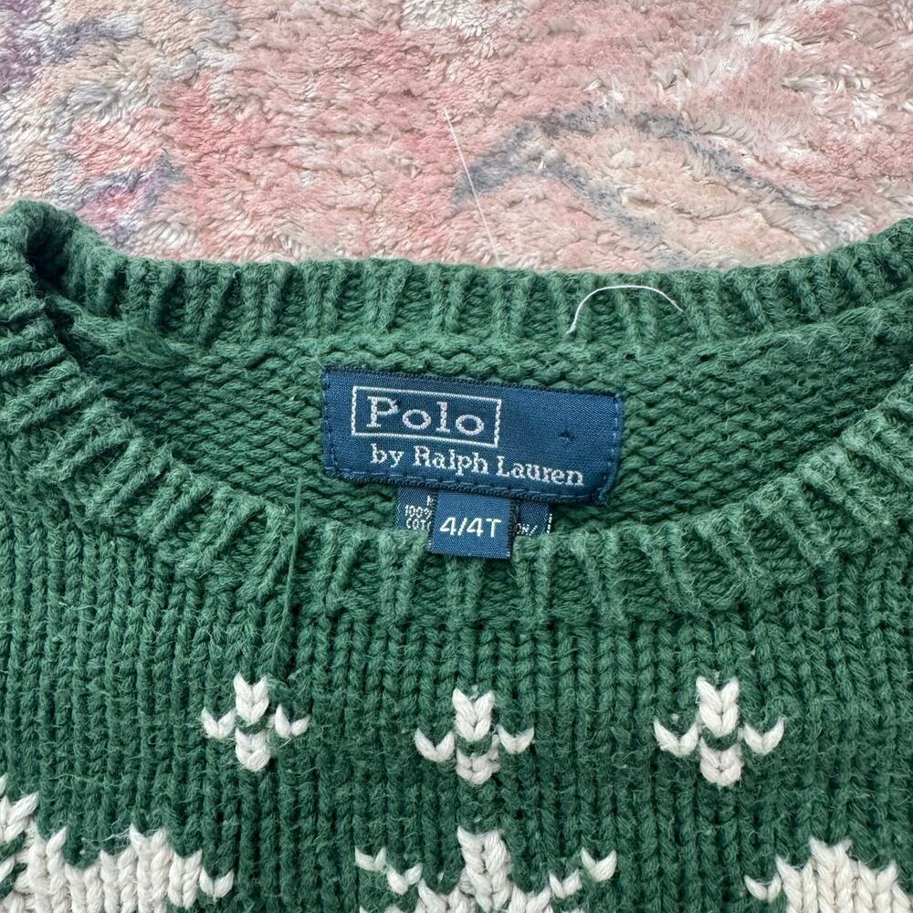 Vtg Youth Ralph Lauren "Ski Man" Sweater Size 4 - Picture 3 of 8